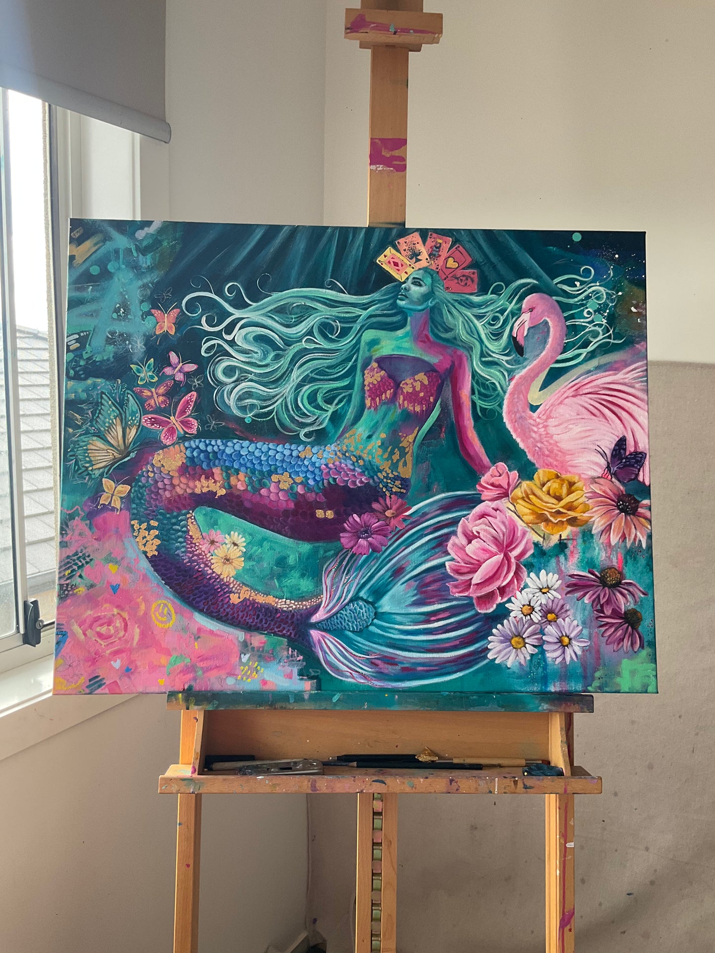 "Chaotic Calm" Original Mixed Media Painting